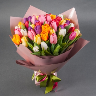 Bouquet № 736 Tulips Mix