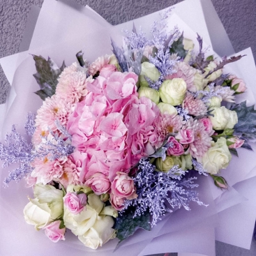 Букет Pink style з гортензією