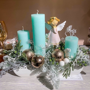 Interior composition with candles