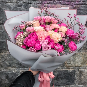 Букет № 1523 з трояндою Місті Бабблз