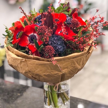 Букет с анемонами № 1488