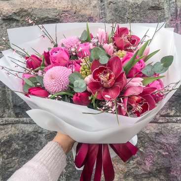 Букет № 1504 з орхідеєю